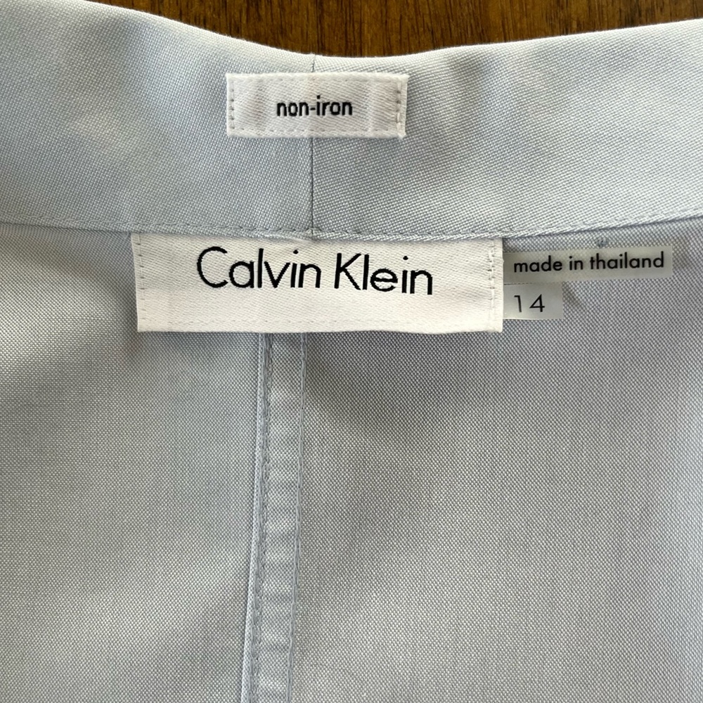 NWT Calvin Klein Button Down Sleeveless Top Shirt Blouse Size 14 - Picture 6 of 13